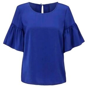 Cabi Rhyme Blouse Sapphire Blue #5526 Size L